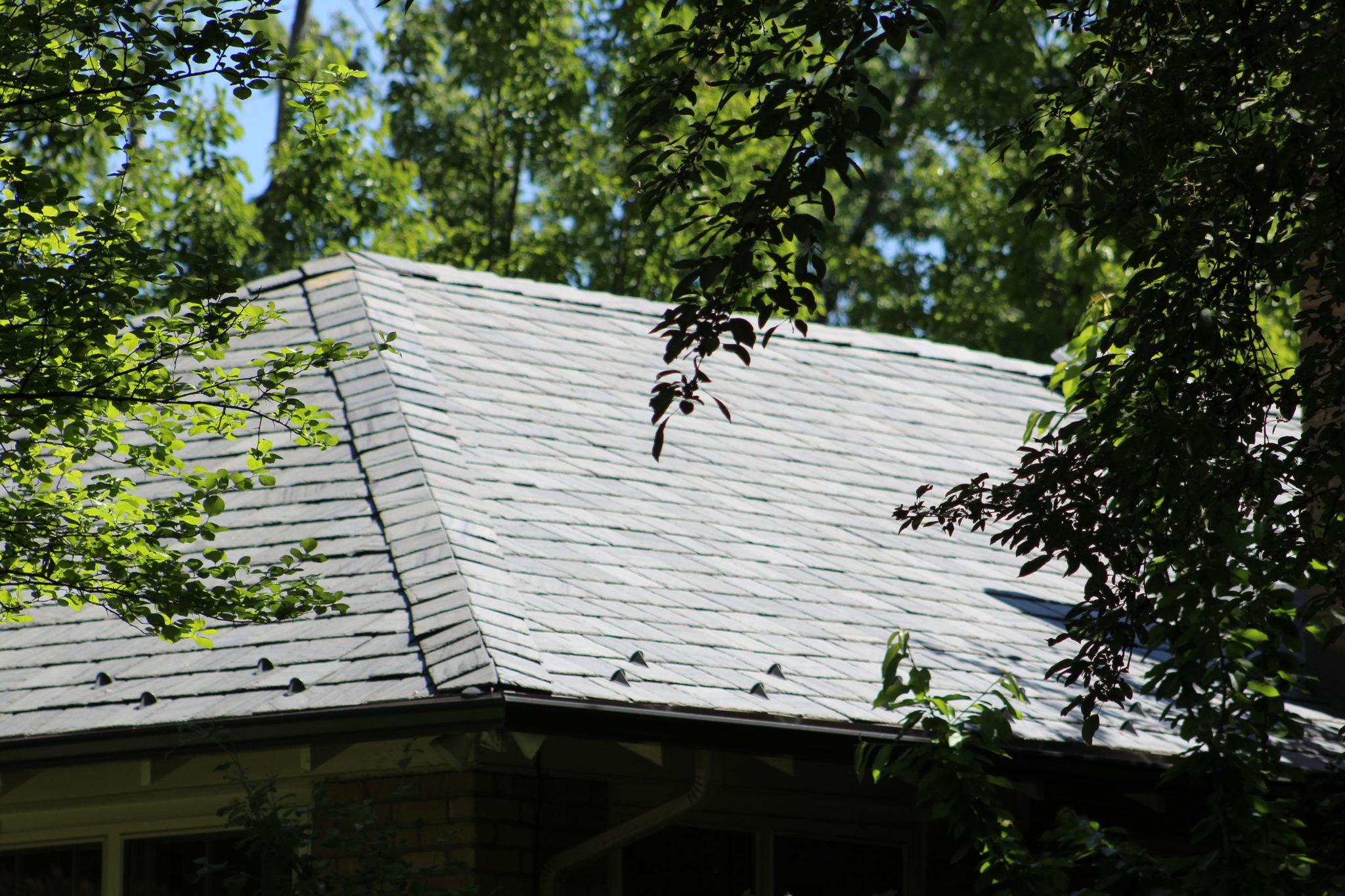 Slate Tile roof close up